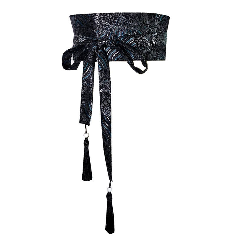 cinturon obi bordado elegante