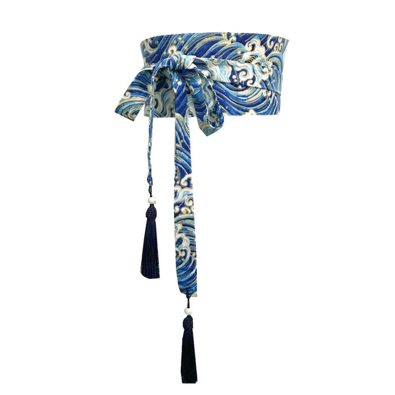 Cinturon-obi-japones-ola-azul