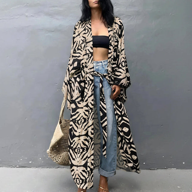 Kimono largo estampado