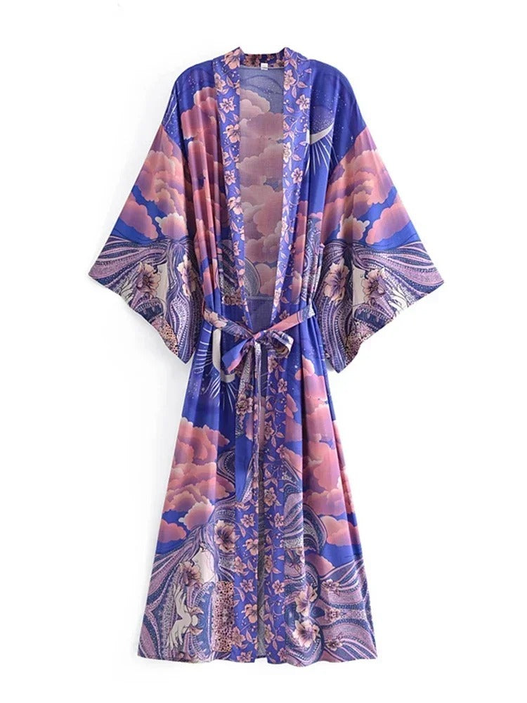 Kimono con flores