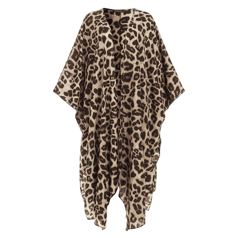 chaqueta leopard print kimono