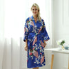 kimono azul con flores