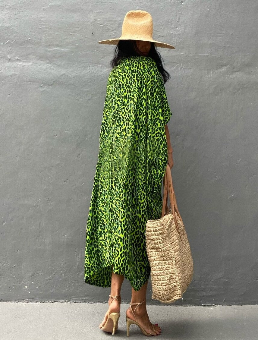 kimono estampado verde mi kimono