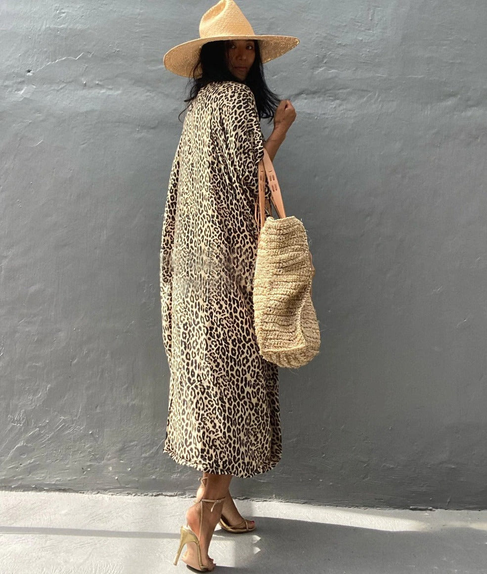 kimono leopardato amazon