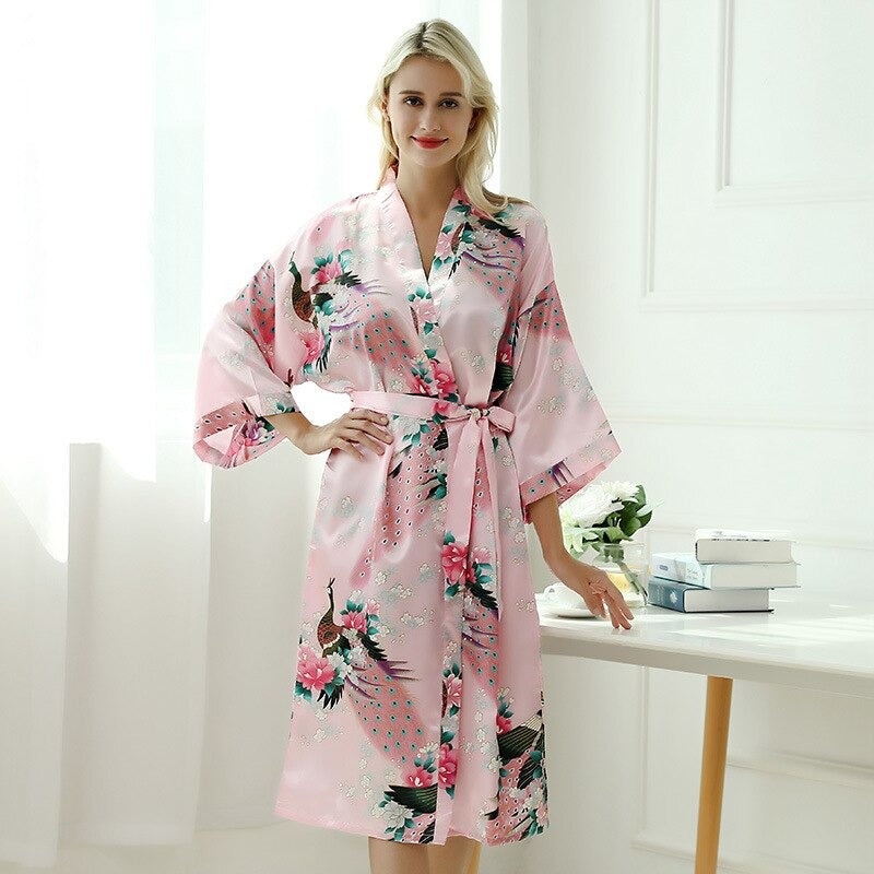 kimono mujer rosa