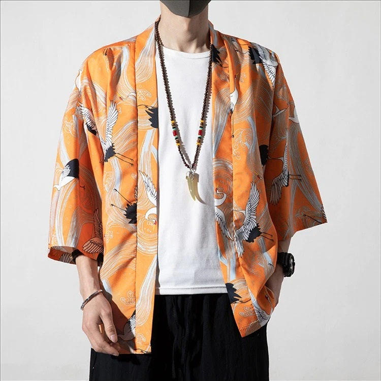 kimono naranja hombre
