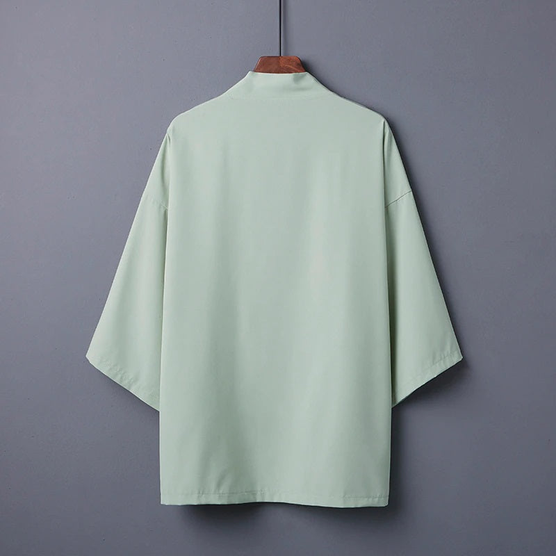 kimono verde liso