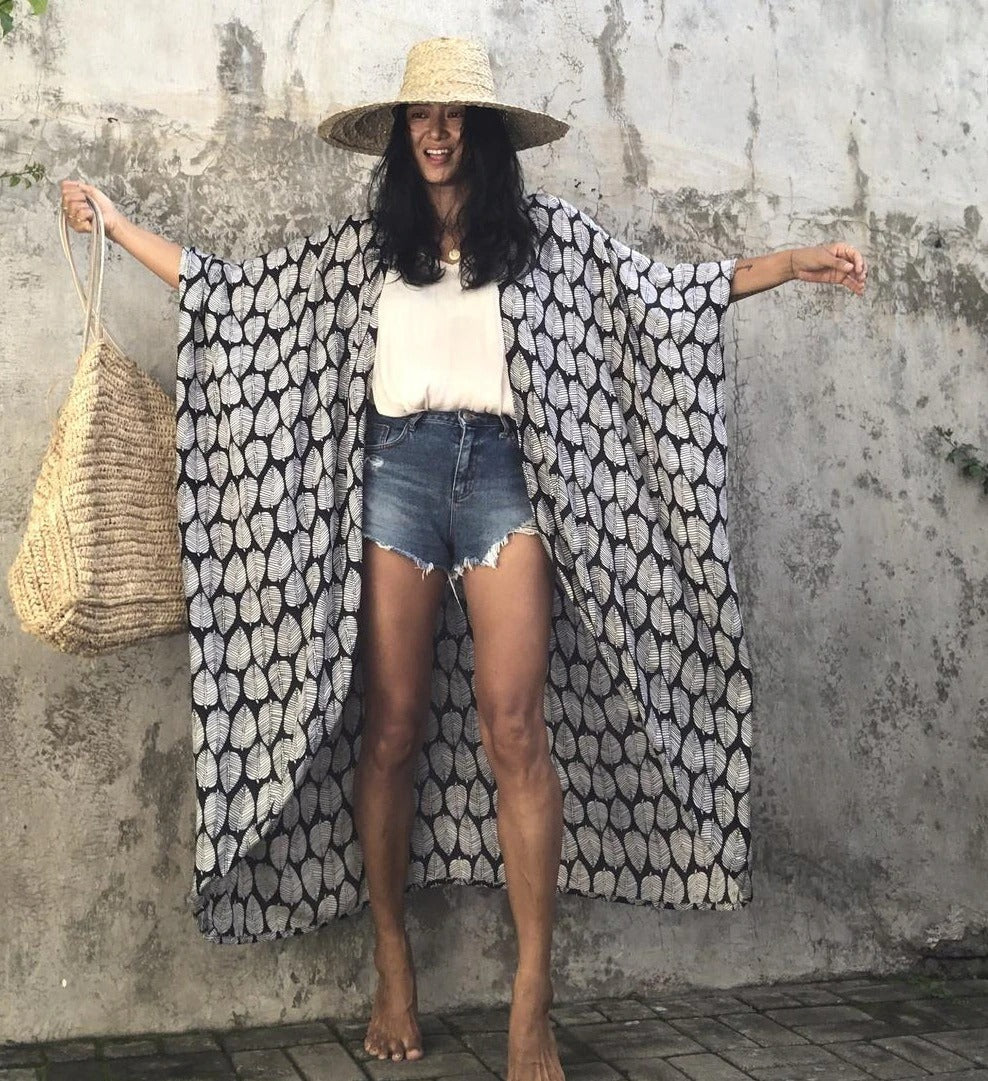 playa kimono mujer verano