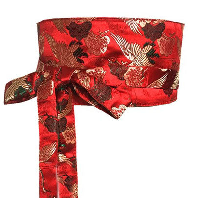 Cinturón obi - Pájaro rojo japonés