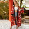 kimono rojo y negro