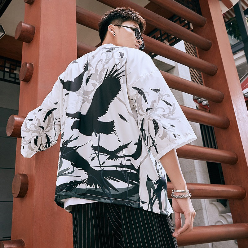 Kimono japonés hombre (mil pájaros)