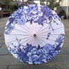 Paraguas japonés floral azul