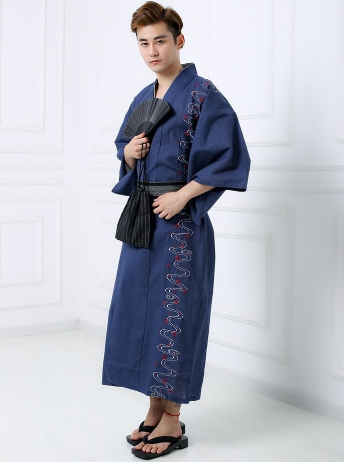kimono azul marino 