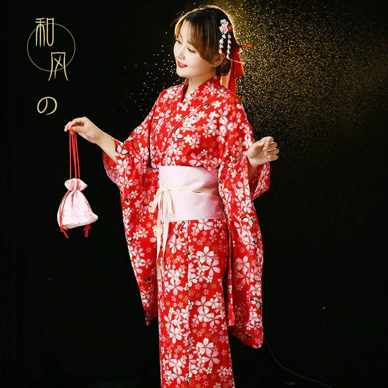 Kimono japones rojo