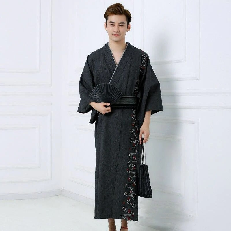 Ropa Tradicional Japonesa Masculina Fantasía Oriental Kimonos Y