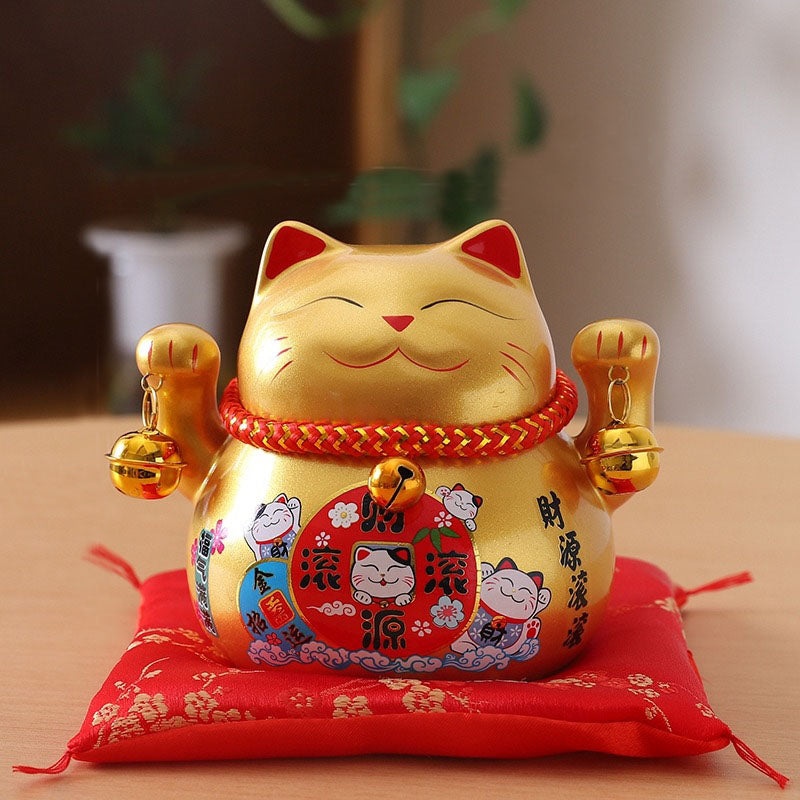 Maneki neko dorado