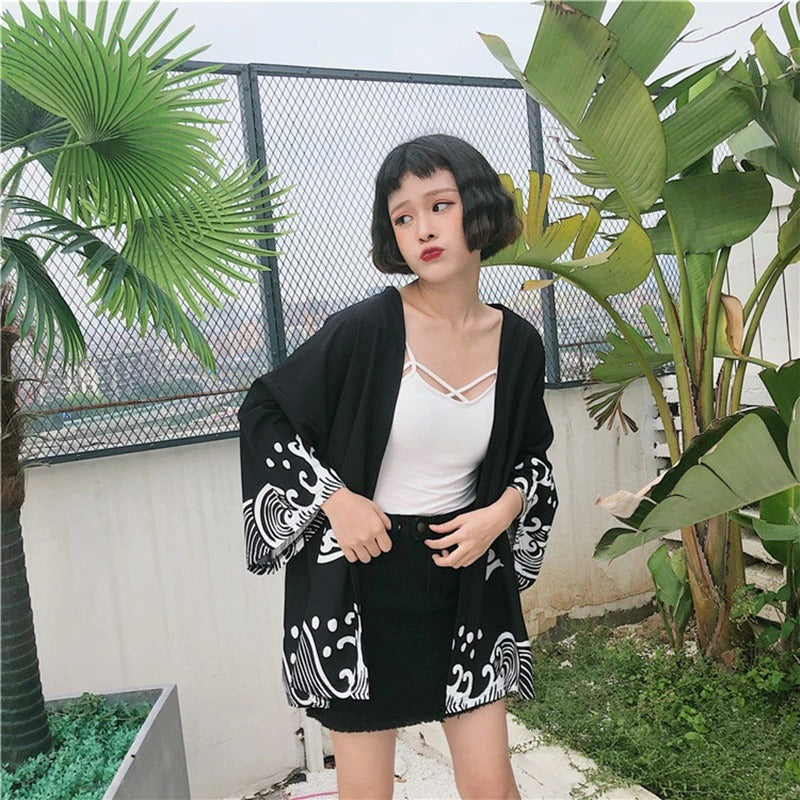 kimono blanco et negro