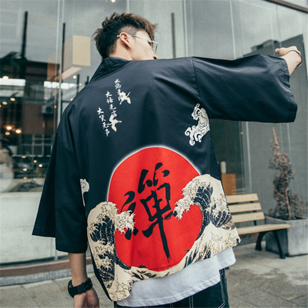 Samurai Camisa Kimono Hombre Kimono Hombre Samurai Mundo Japones
