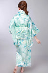 kimono mujer azul japon