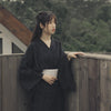 kimono negro mujer