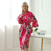 kimono rosa seda