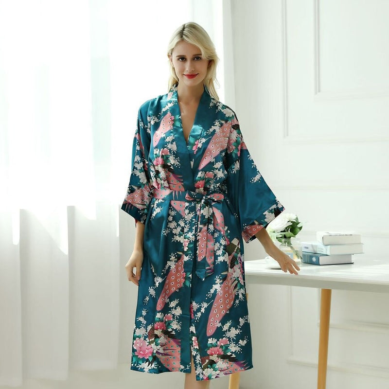 Kimono azul turquesa