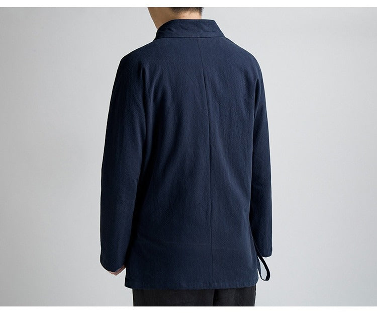 navy blue kimono hombre
