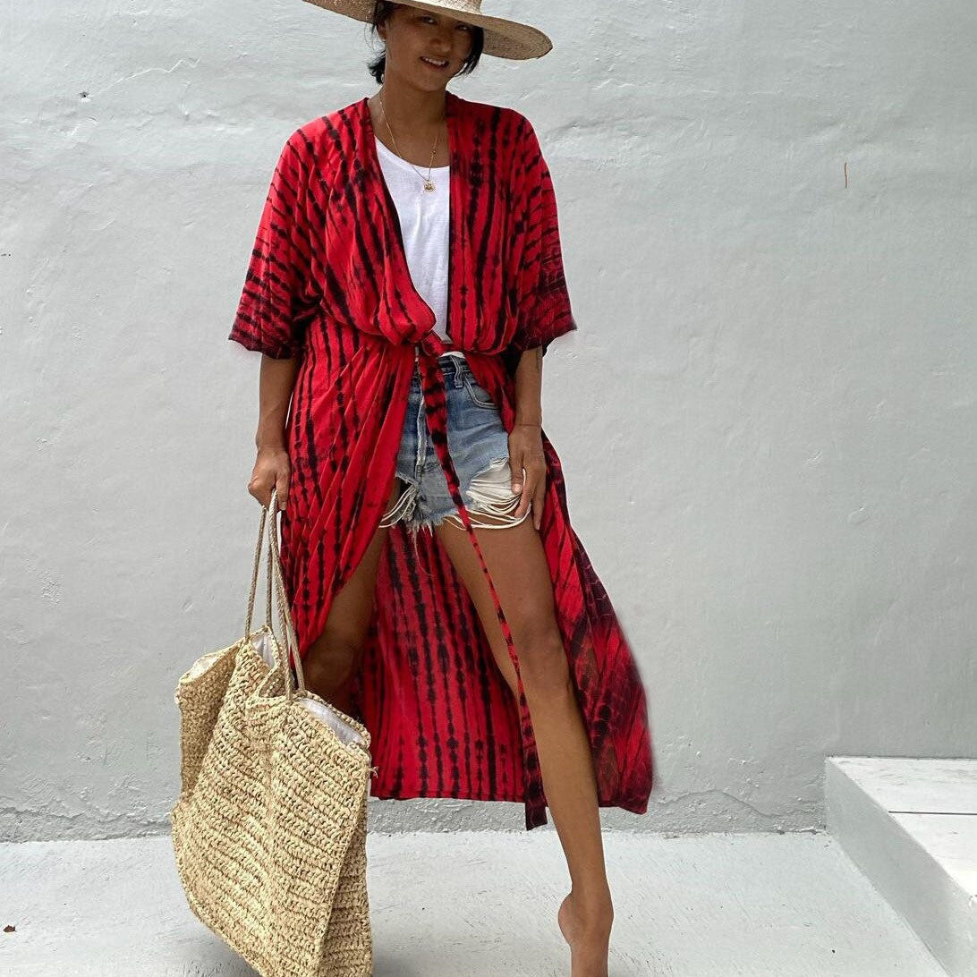 VESTIDO KIMONO ROJO 