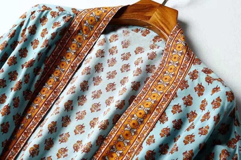 zoom kimono estampado verde